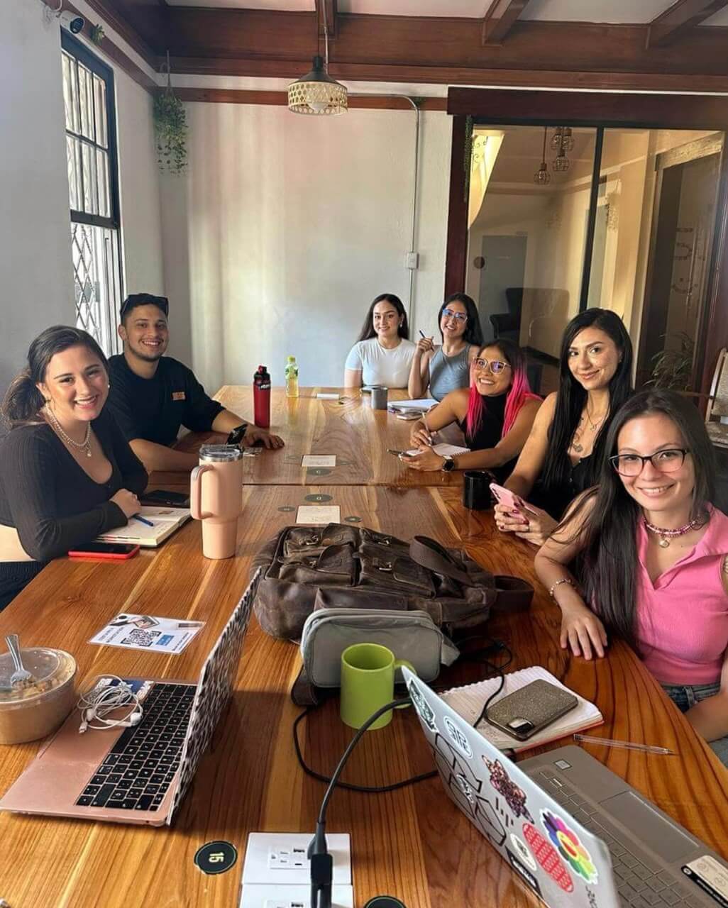 Coworking space at Costa Rica Backpackers in San José Costa Rica